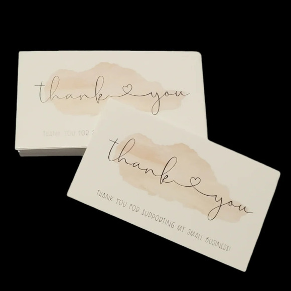 NEW Business Thank You Cards 50 PCS Shipping Packages Small Business Cardstock - Picture 2 of 3